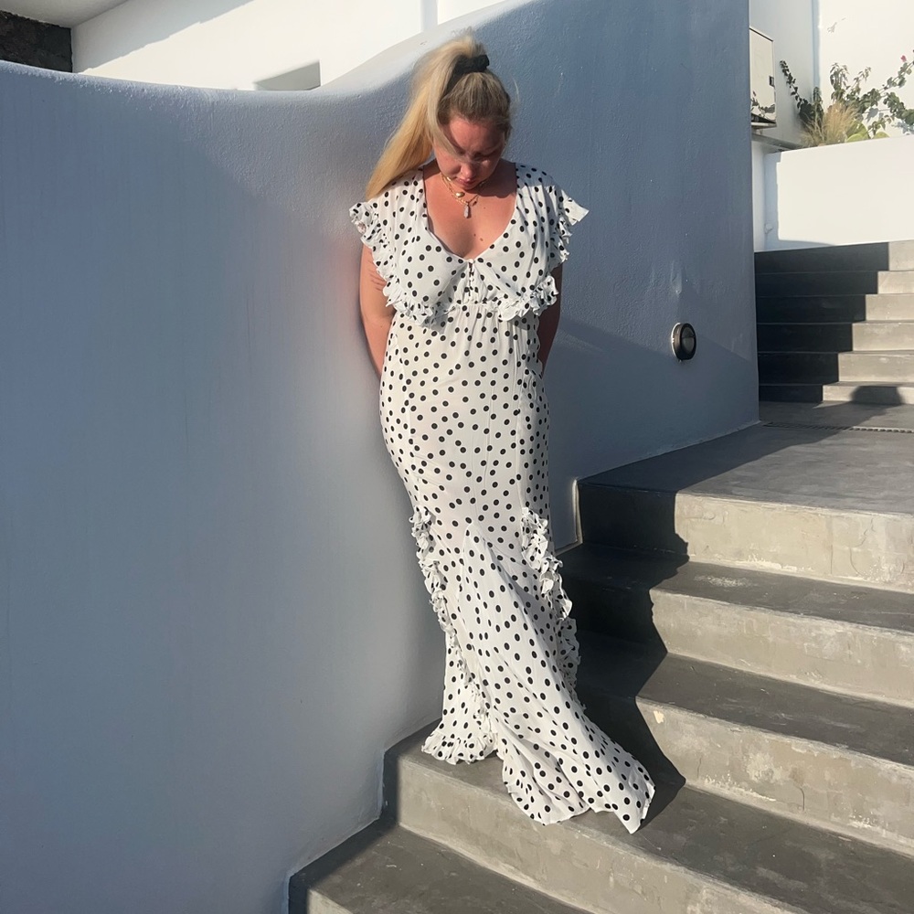 Rat & Boa Mariella polka dot maxi Dress size large